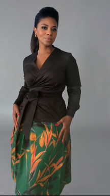 Cleo Wrap Blouse