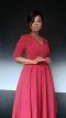 Pamela Dress- V Neck - Crimson