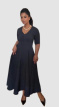 Pamela Dress - V Neck -Black